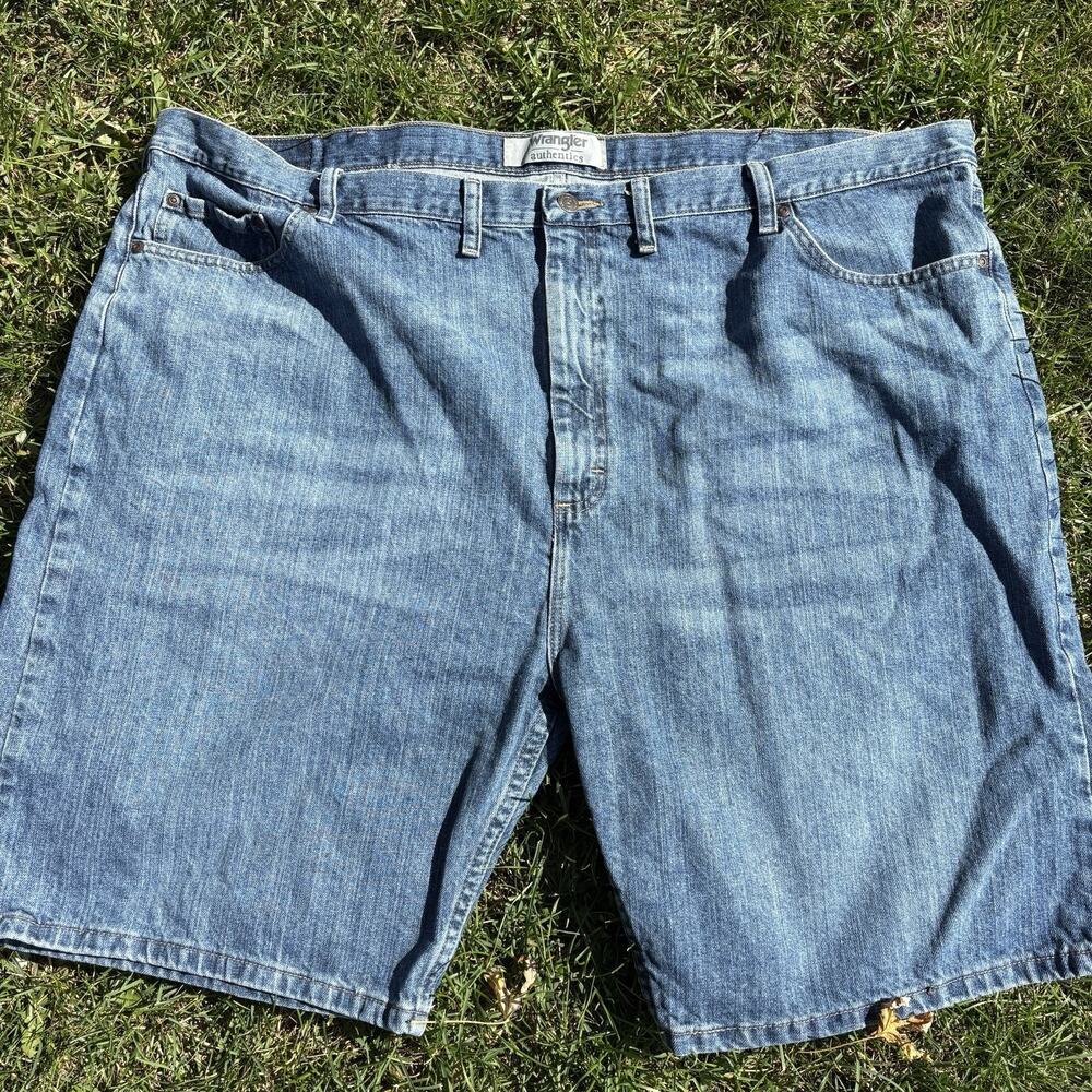 Wrangler 50 Jean Shorts Relaxed Fit Denim Blue Casual 5-Pocket Workwear Dadcore
